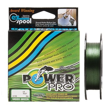 Шнур плетёный Power Pro 0.18 135М  тест 9.1 кг тёмно зелёный