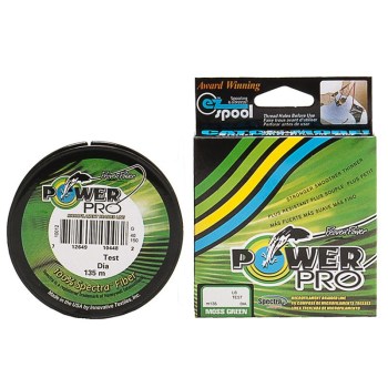Шнур плетёный Power Pro 0.18 135М тест 9.1 кг тёмно зелёный 1
